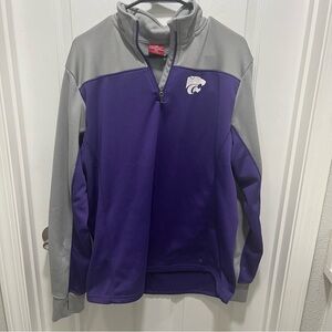 Kstate Purple and Gray Men's Sweater